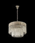 Kuna Brass/Clear Pendant Round 8 Light 60cm